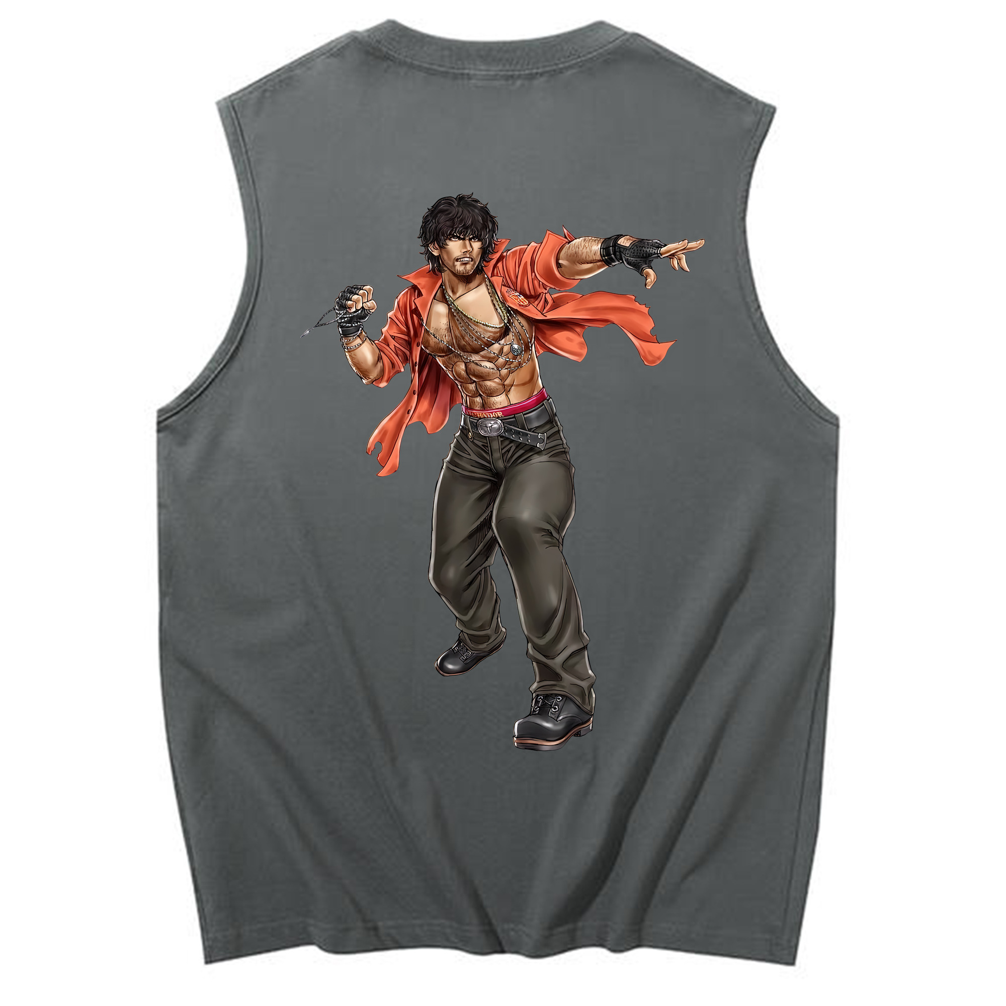 （画像用） 北斗の拳 Fist of the North Star コットン100％タンクトップ（背面プリント）
